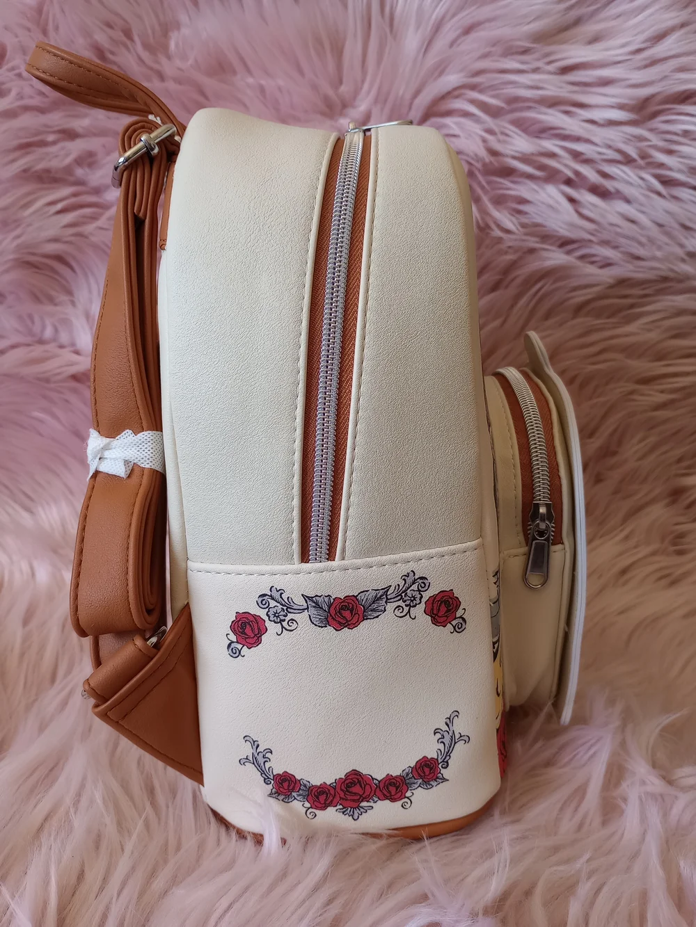 Loungefly Disney Beauty And The Beast Couple Rose Mini Backpack